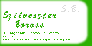 szilveszter boross business card